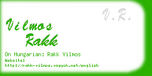 vilmos rakk business card